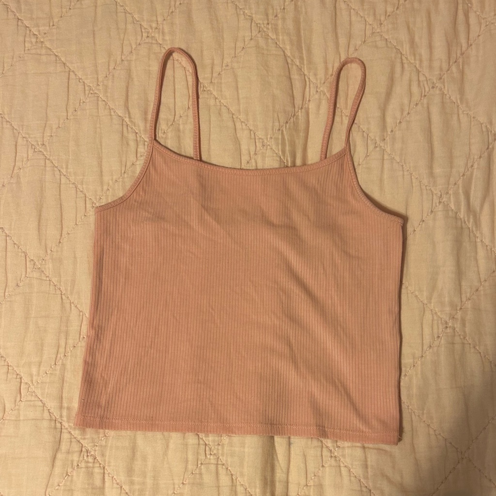 Women's Pink Ribbed Tank Top